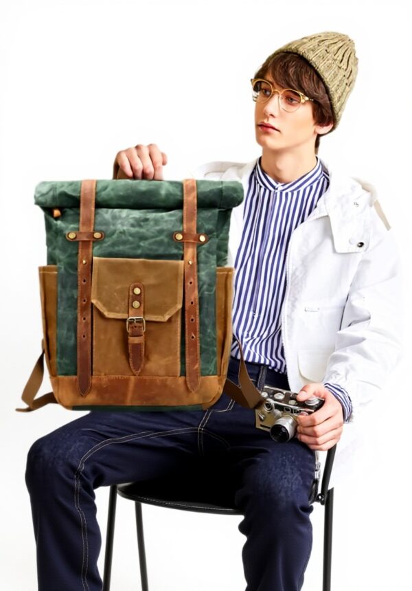 FANDARE Sac à Dos Homme Grande Capacité Toile Ordinateur