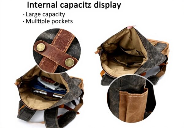 FANDARE Sac à Dos Homme Grande Capacité Toile Ordinateur