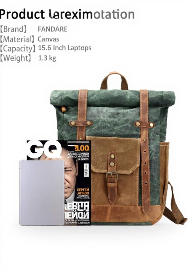 FANDARE Sac à Dos Homme Grande Capacité Toile Ordinateur