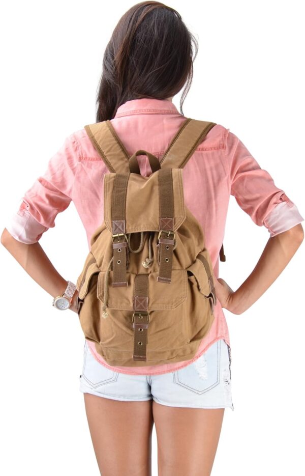 Sac à dos toile vintage Gootium voyage aventure durable-4