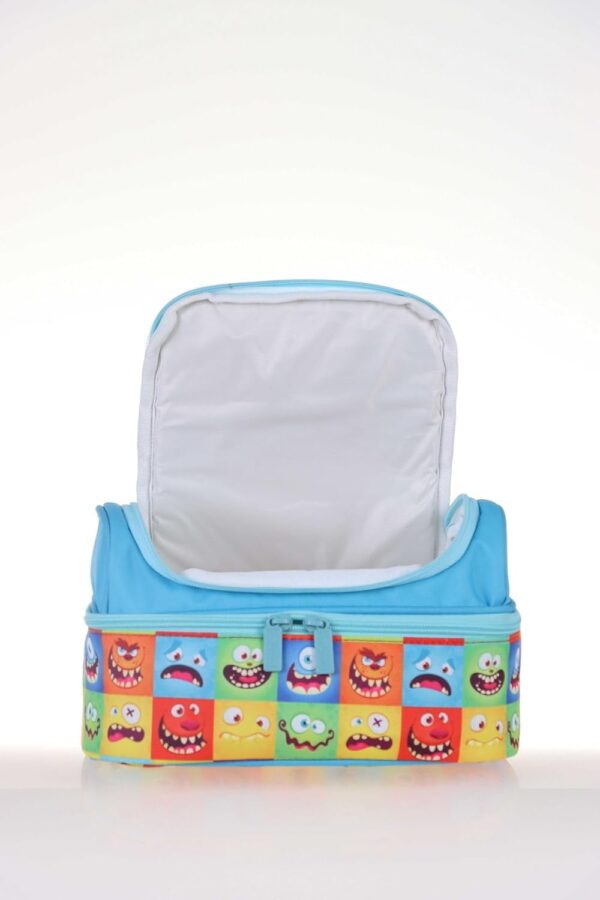 Boîte à déjeuner Kaukko Monstres mignons Tissu 3L Enfants-2