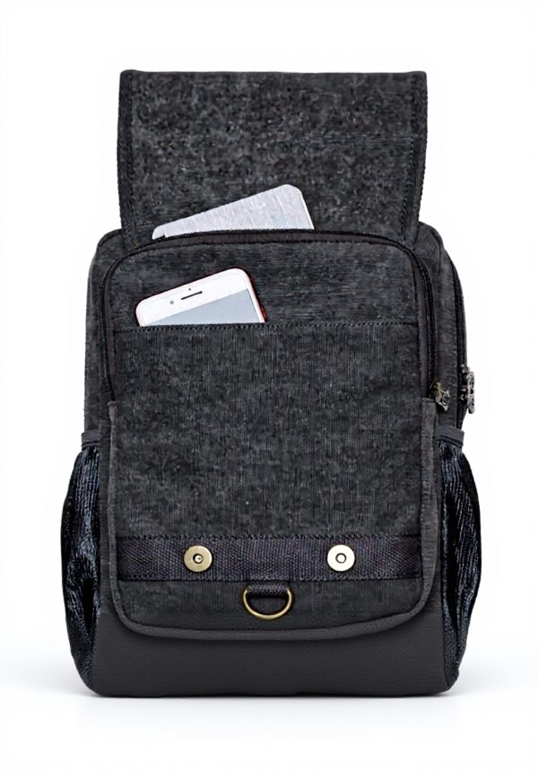 Sac de Poitrine Homme KAUKKO Toile Sport Loisirs 7.1 L Gris