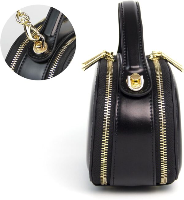 KAUKKO Sac à Main Femme Cuir Hobo Porté Épaule Noir KFB01-6