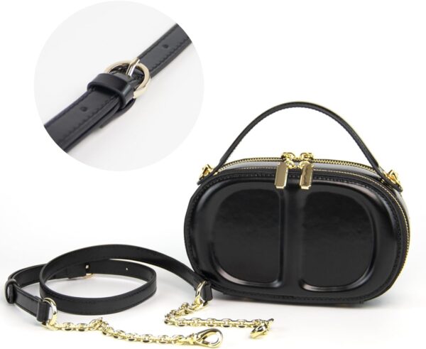 KAUKKO Sac à Main Femme Cuir Hobo Porté Épaule Noir KFB01-4