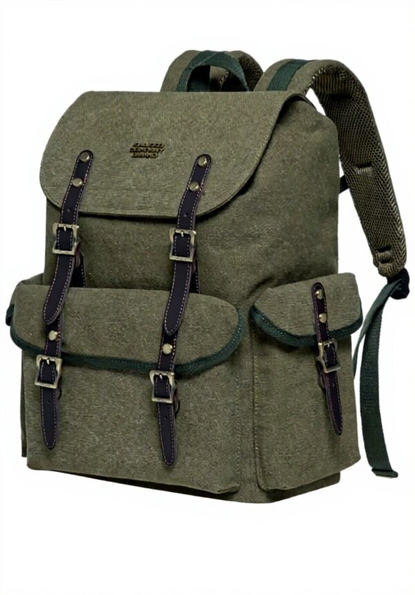 KAUKKO Sac à dos randonnée 23L toile vert compartiment