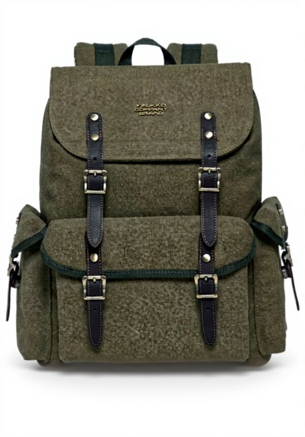 KAUKKO Sac à dos randonnée 23L toile vert compartiment