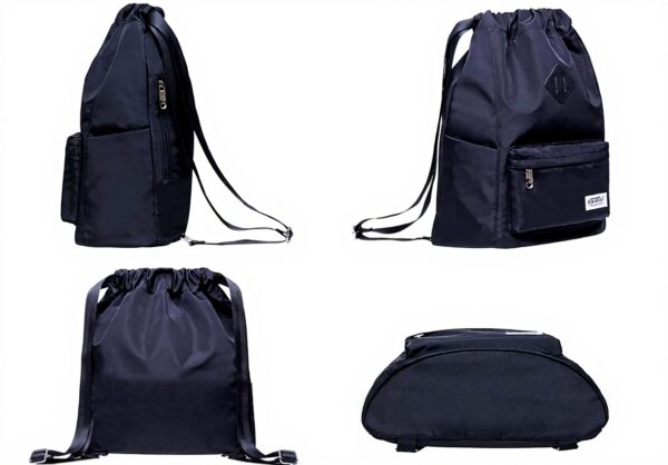 Sac de sport Kawko toile cordon serrage poche intérieure