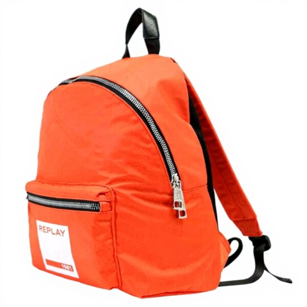 Sac à dos Replay synthétique fermeture éclair femme orange