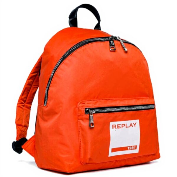Sac à dos Replay synthétique fermeture éclair femme orange