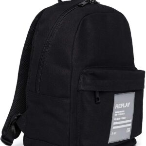 Sac à dos Replay homme toile noir 16x40x31 cm-0