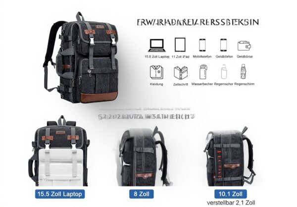 Sac à dos WITZMAN ordinateur portable 16 pouces toile