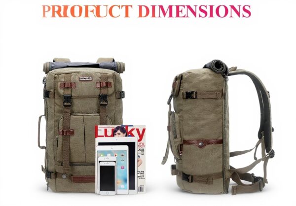 WITZMAN Sac à Dos Toile Voyage Homme Ordinateur Portable