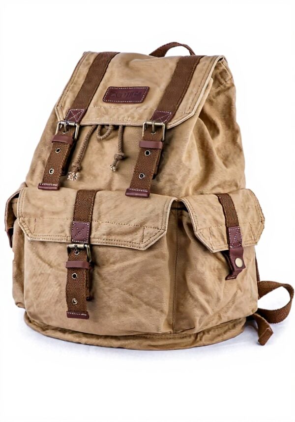 Sac à dos loisir Gootium toile vintage homme femme café kaki