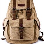 Sac à dos loisir Gootium toile vintage homme femme café kaki