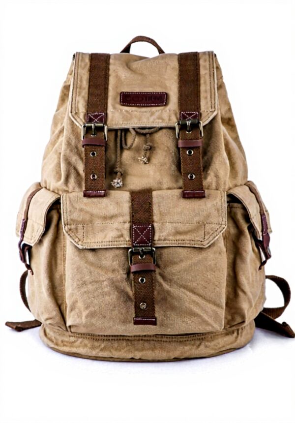 Sac à dos loisir Gootium toile vintage homme femme café kaki