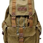 Gootium Sac à dos toile vintage randonnée voyage quotidien