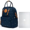 KAUKKO Sac à dos femme élégant collège bleu daypack