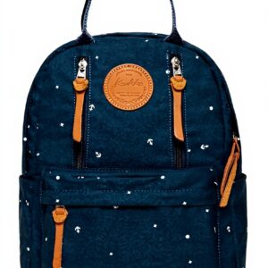 KAUKKO Sac à dos femme élégant collège bleu daypack