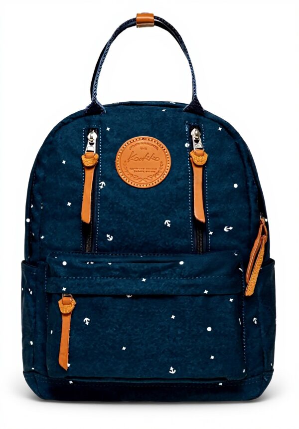 KAUKKO Sac à dos femme élégant collège bleu daypack