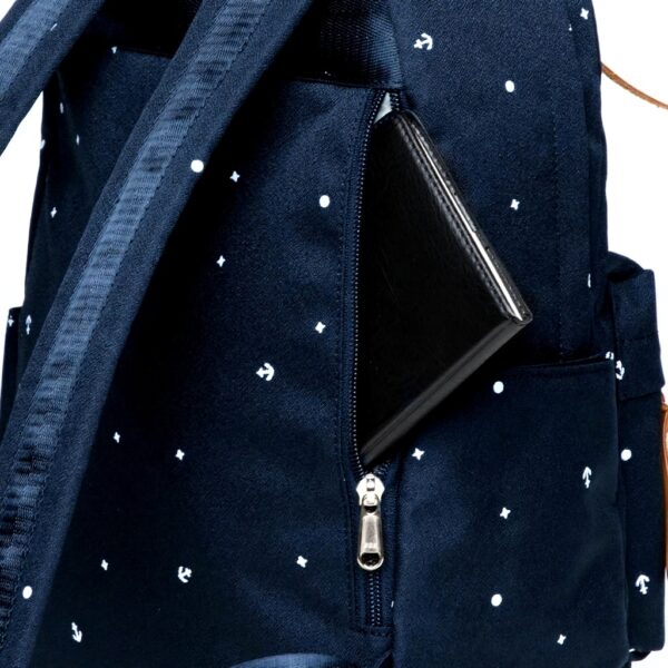 KAUKKO Sac à dos femme élégant collège bleu daypack