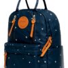 KAUKKO Sac à dos femme élégant collège bleu daypack