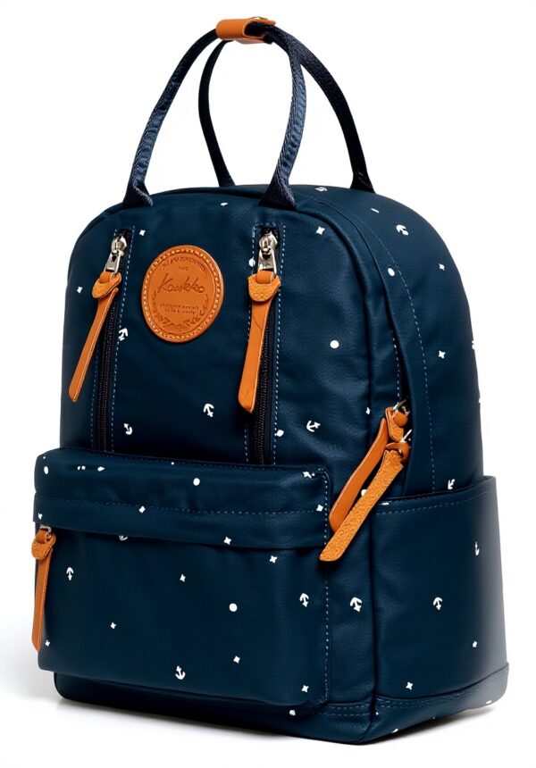 KAUKKO Sac à dos femme élégant collège bleu daypack