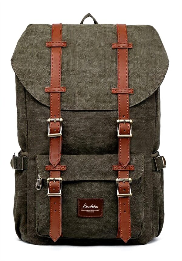 KAUKKO Ep5 Sac à dos Homme - Toile et cuir durable - Grand