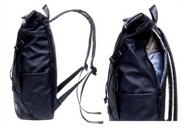 KAUKKO Sac à dos Homme Cuir Noir JNL-F7-003 Ordinateur