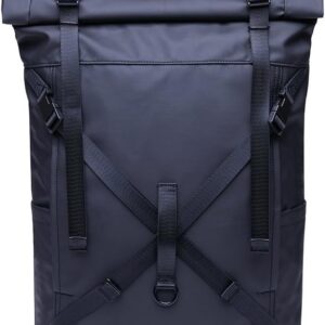 KAUKKO Sac à dos Homme Cuir Noir JNL-F7-003 Ordinateur-0