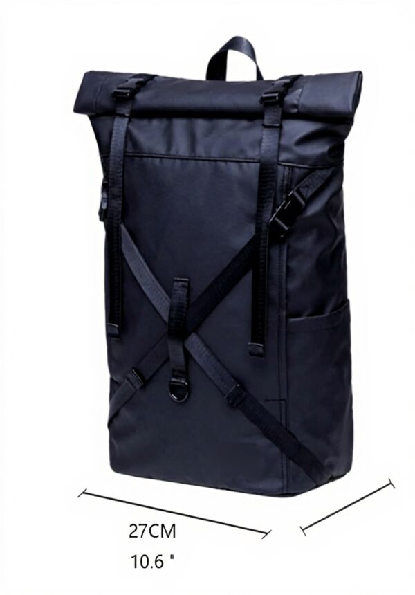 KAUKKO Sac à dos Homme Cuir Noir JNL-F7-003 Ordinateur
