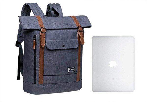 KAUKKO Sac à dos RollTop école université travail polyester