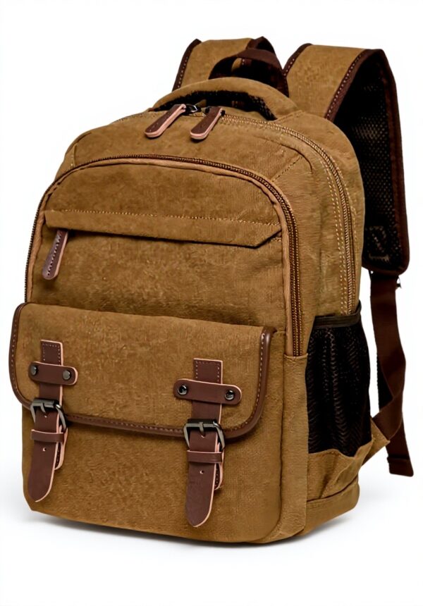 KAUKKO Sac à Dos Toile Vintage 24L Ordinateur 14 Pouces