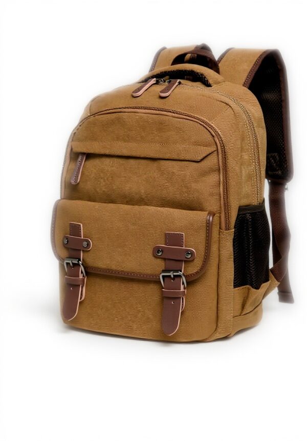 KAUKKO Sac à Dos Toile Vintage 24L Ordinateur 14 Pouces