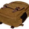 KAUKKO Sac à Dos Toile Vintage 24L Ordinateur 14 Pouces