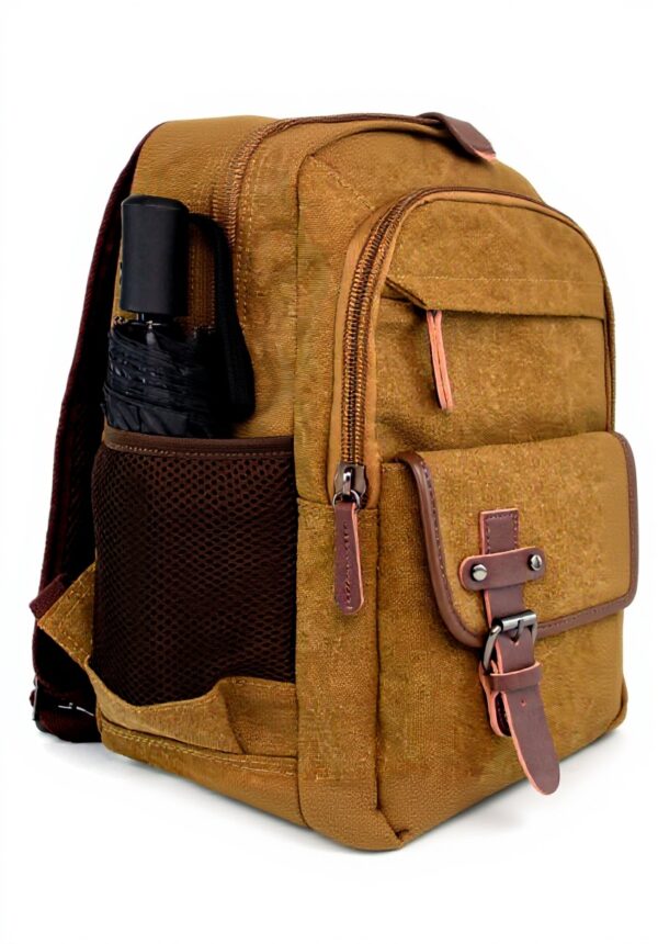 KAUKKO Sac à Dos Toile Vintage 24L Ordinateur 14 Pouces