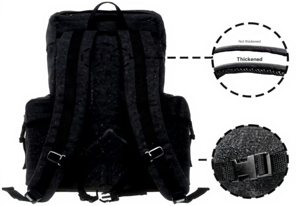 KAUKKO Sac à dos randonnée toile rétro ordinateur portable