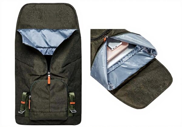 Sac à dos vintage KAUKKO durable ordinateur portable 14 vert