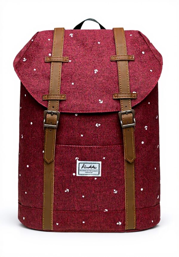 KAUKKO Sac à dos vintage ordinateur portable 14 polyester