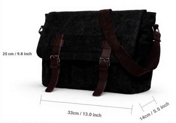 KAUKKO Sac ordinateur 14 pouces toile imperméable travail