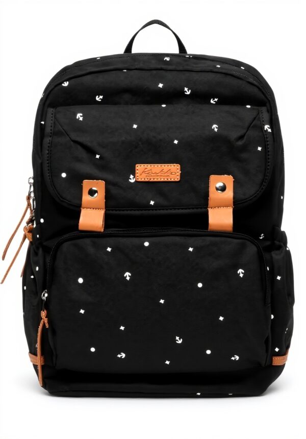 KAUKKO Sac à dos université haute capacité 23L noir K8009