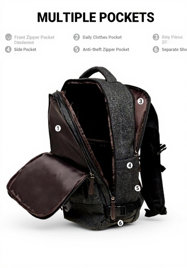 Sac à dos randonnée KAUKKO 40L polyester réglable noir