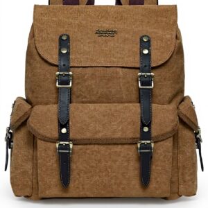 KAUKKO Sac à dos randonnée vintage 23L toile kaki FP703