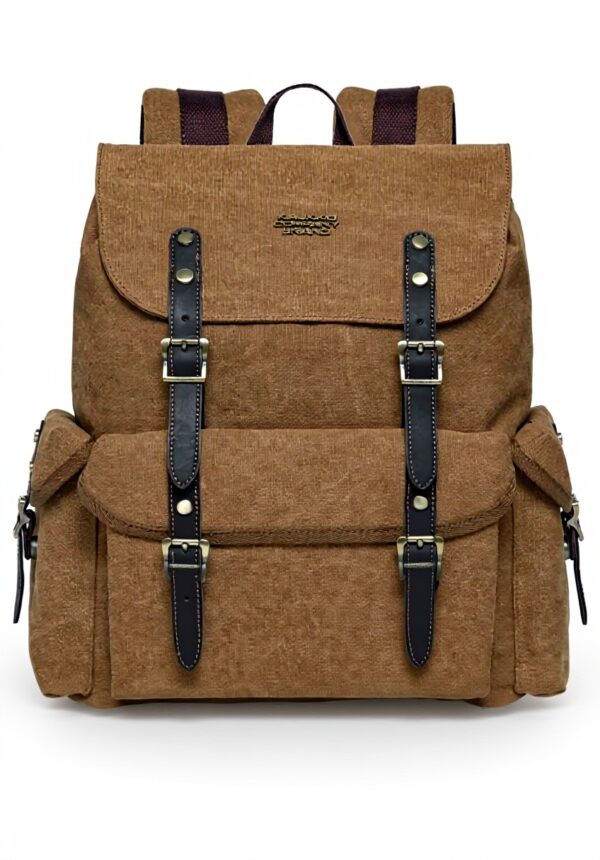 KAUKKO Sac à dos randonnée vintage 23L toile kaki FP703