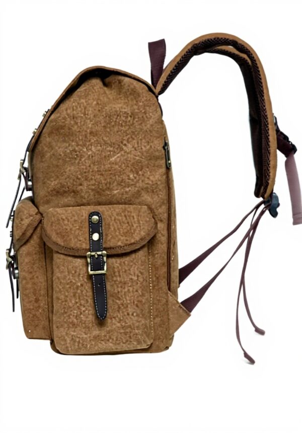 KAUKKO Sac à dos randonnée vintage 23L toile kaki FP703