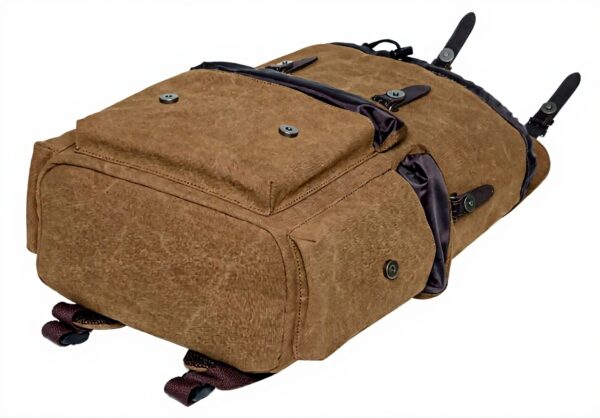 KAUKKO Sac à dos randonnée vintage 23L toile kaki FP703