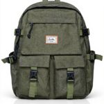 KAUKKO sac à dos cuir vintage multifonction école voyage