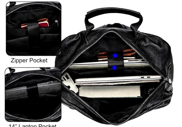 Sac à dos cuir ordinateur 15 pouces newsbirds capacité