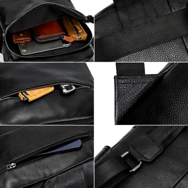 Sac à dos cuir ordinateur 15 pouces newsbirds capacité