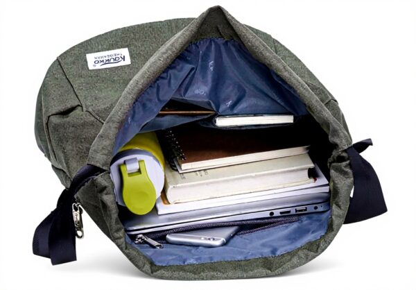 Sac à Dos Cordon KAUKKO Sport Voyage Polyester Vert Taille